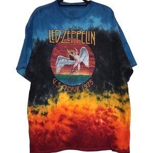 Tie Dye Led Zeppelin Band Tee Mens XXL